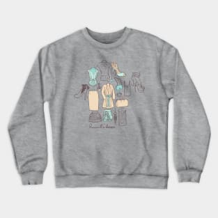 Hand Drawn Female Clothes Crewneck Sweatshirt